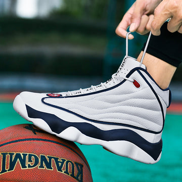 Fashion Thick Bottom Wear-resistant High-top Running Basketball Shoes