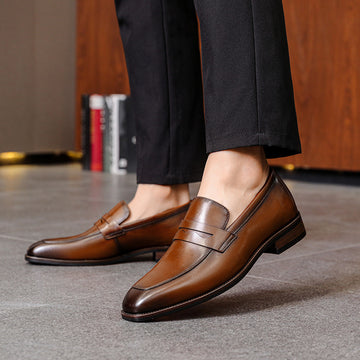 Men's Premium Cowhide Leather Business Shoes