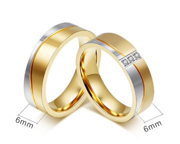 Titanium steel couple ring