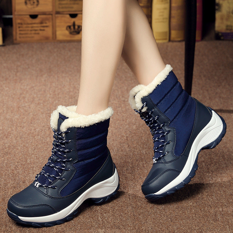 High-top women's shoes waterproof snow boots