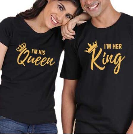 Couple Men And Women Letters Short-Sleeved T-Shirt