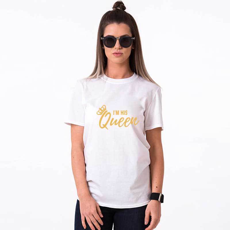 Couple Men And Women Letters Short-Sleeved T-Shirt