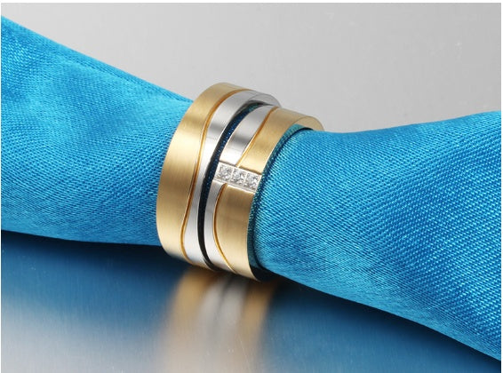 Titanium steel couple ring