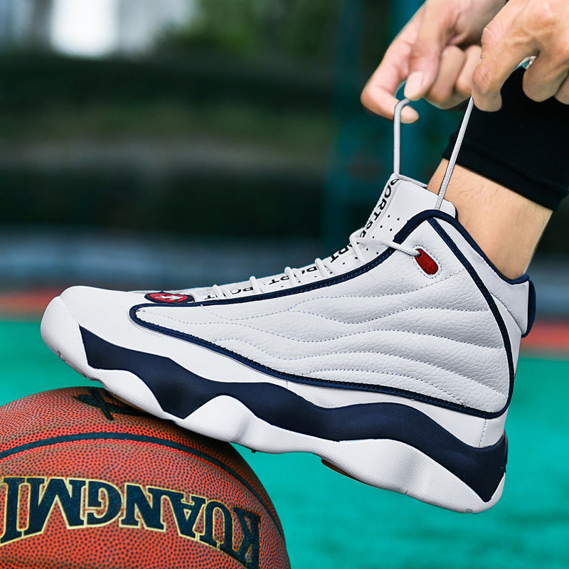 Fashion Thick Bottom Wear-resistant High-top Running Basketball Shoes