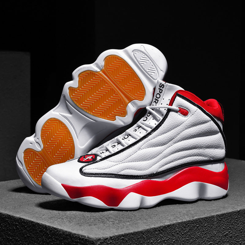 Fashion Thick Bottom Wear-resistant High-top Running Basketball Shoes