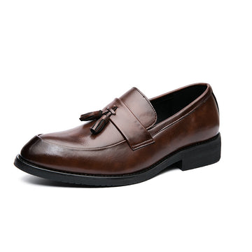 Casual Men Loafers Classic Tassel Leather Shoes Wedding Dress